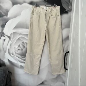 Denim Forum NWOT Cream Highrise wide Jeans size 31